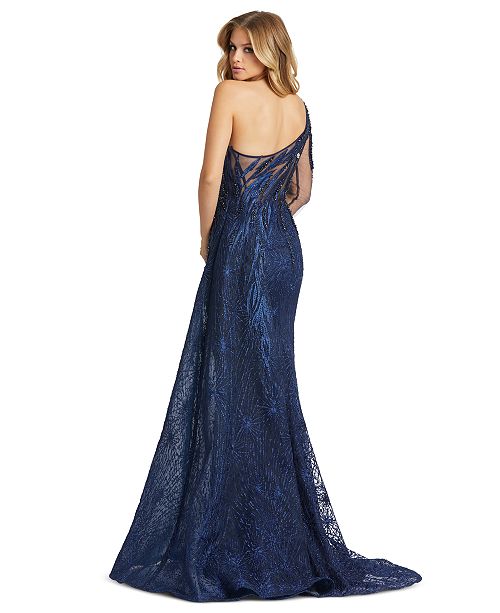 MAC DUGGAL Embellished One-Shoulder Gown & Reviews ...