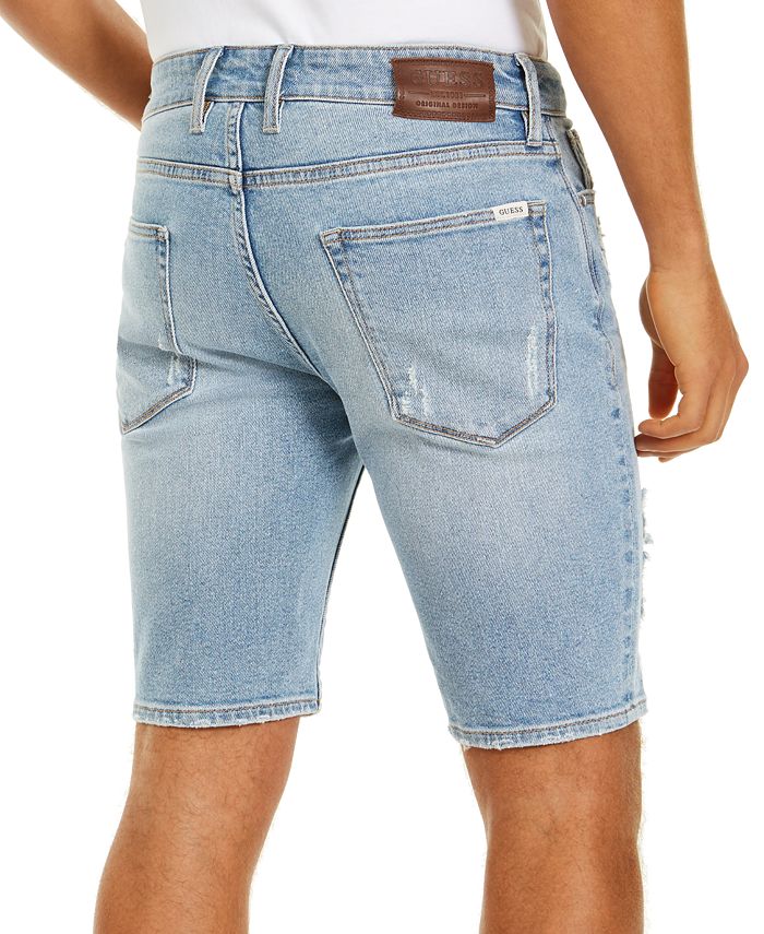 GUESS Distressed Slim Denim Shorts & Reviews Men Macy's