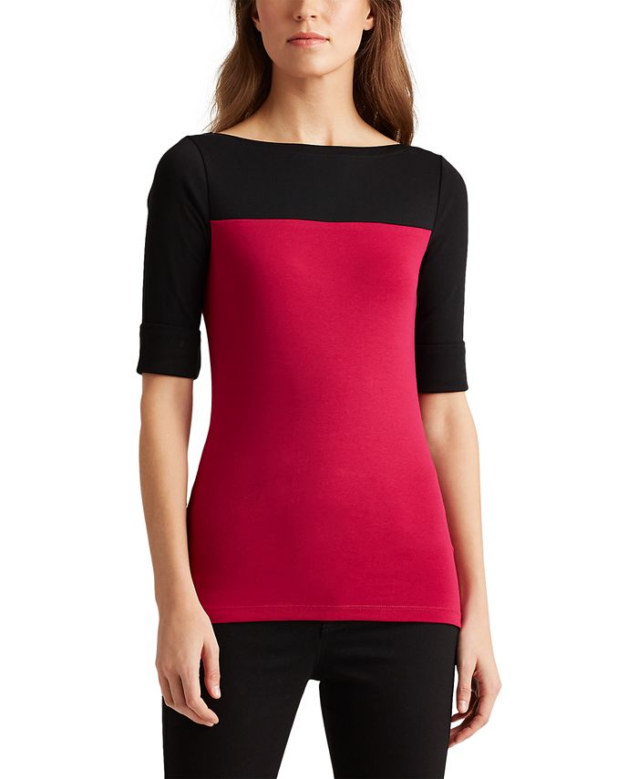 Lauren Ralph Lauren Petite ElbowLengthSleeve Top Macy's