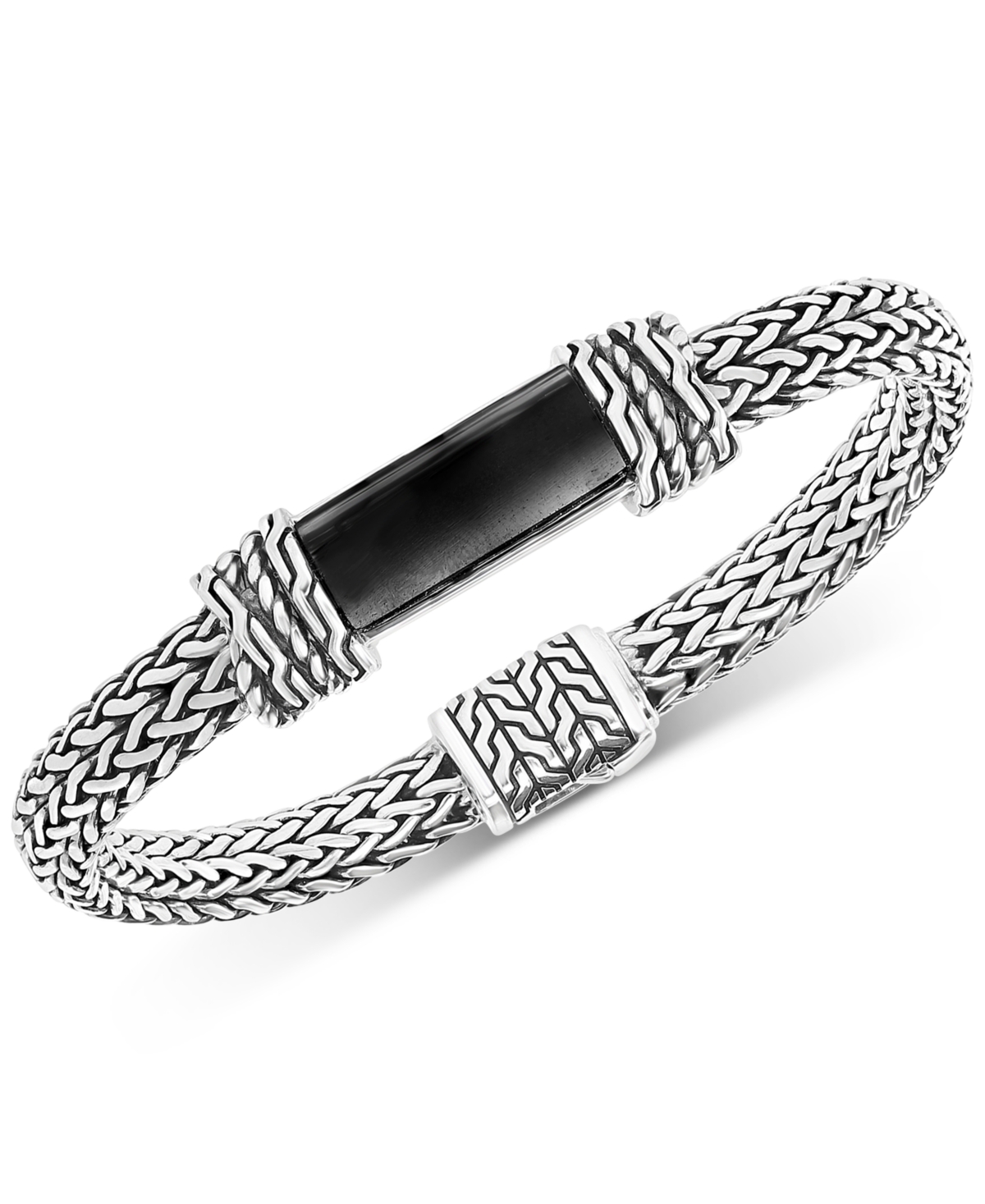 Effy Men's Onyx Woven Bracelet in Sterling Silver - Onyx