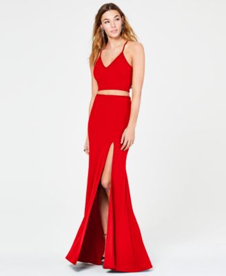 macys red evening gowns