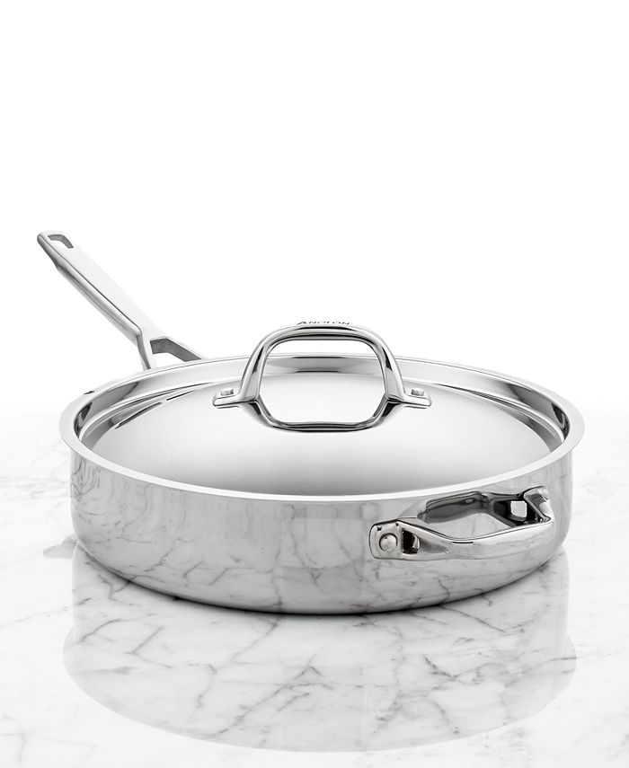 Calphalon CLOSEOUT! Tri-Ply Stainless Steel 5 Qt. Covered Saute Pan - Macy's