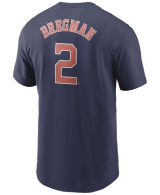 Nike Women's Alex Bregman Navy Houston Astros Name Number T-shirt - Macy's