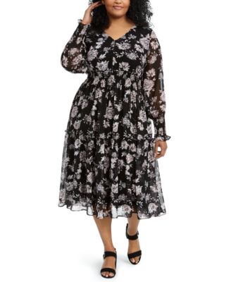 macys plus size midi dresses