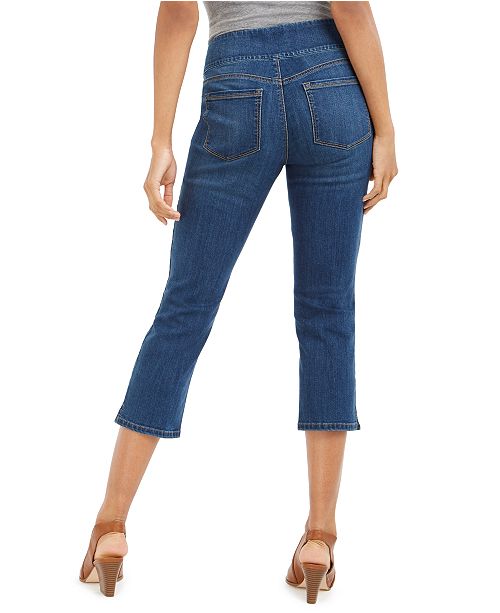 womens pull on capri jeans