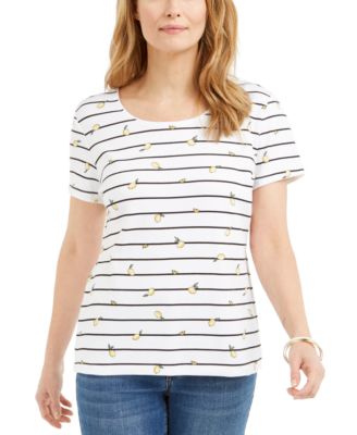 Karen Scott - Scoop-Neck Printed Top