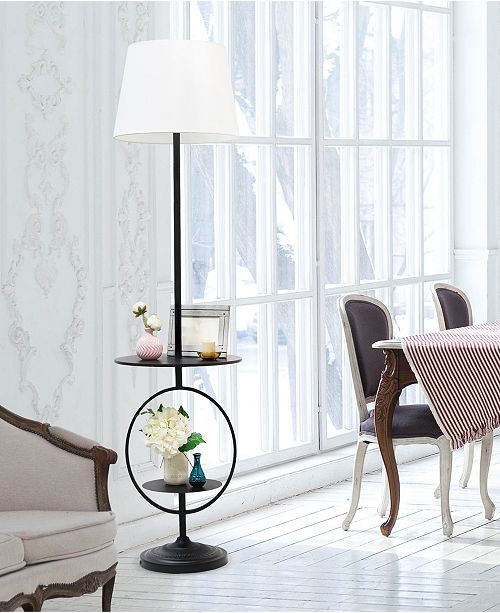 Elegant Designs Bedside Nightstand End Table Dual Shelf ...