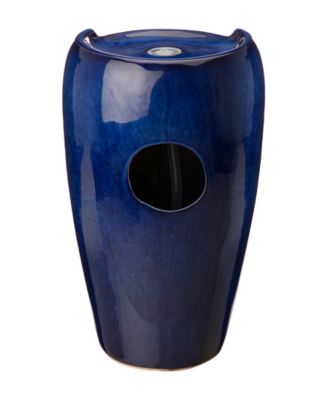 Glitzhome Cobalt Outdoor Fountain With Pump And LED Light - Macy's