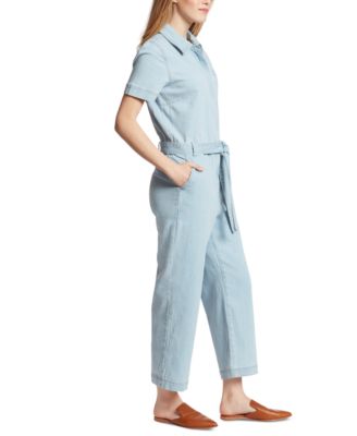 ella moss collared denim jumpsuit
