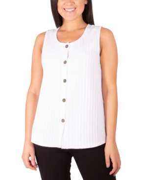 image of Ny Collection Textured Sleeveless Blouse