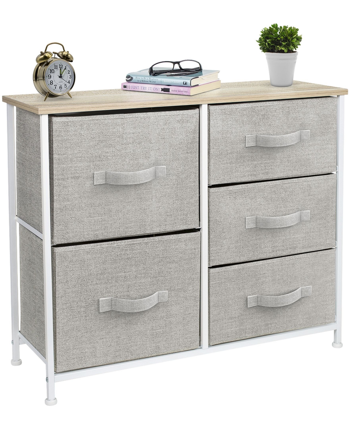 Dresser with 5 Drawers - Beige