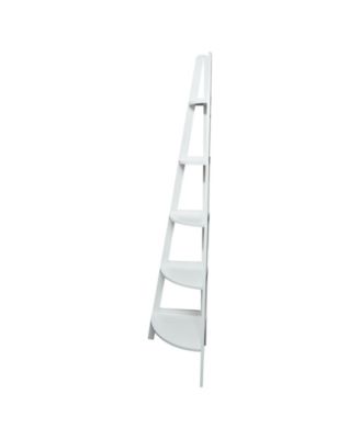 5-Shelf Corner Ladder Bookcase