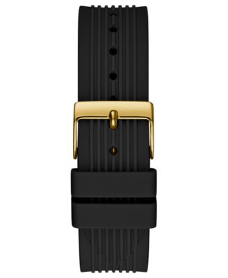 Unisex Black Silicone Strap Watch 39mm