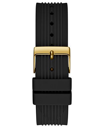 GUESS - Women's Black Silicone Strap Watch 39mm