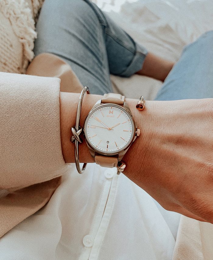 MVMT Women s Coronada Malibu Fade Prosecco Leather Strap Watch