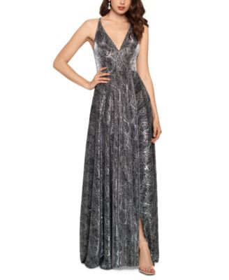 metallic ball gown