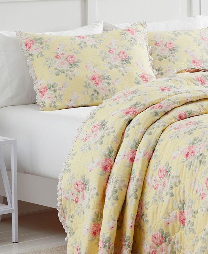 Laura Ashley Melany Ruffled Quilt, Twin Macy's