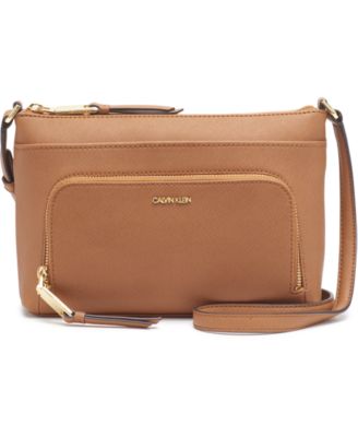 calvin klein lily saffiano leather crossbody