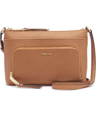 calvin klein raelynn saffiano crossbody