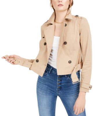 cropped trench coat women's