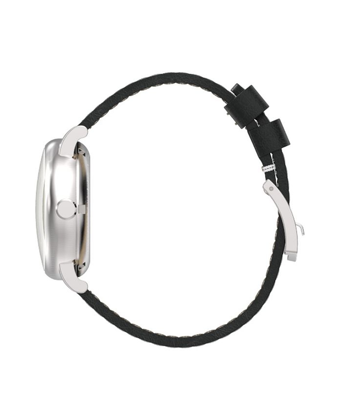 Grayton Women's Radiance Collection Black Flat CutEdge Leather Strap