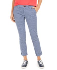 Gingham-Print Cuffed Pants