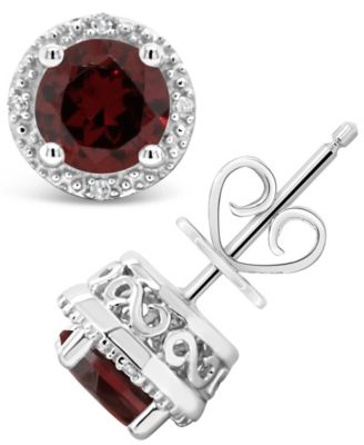 macys garnet earrings