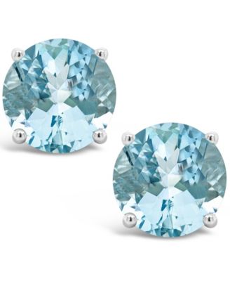 Aquamarine (2-1/2 ct. t.w.) Stud Earrings in Sterling Silver