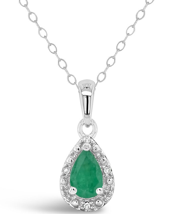 Macy's outlet emerald necklace