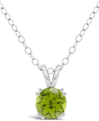 Gemstone Pendant Necklace in Sterling Silver
