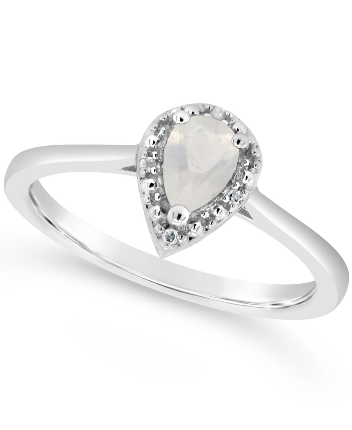 Swiss Blue Topaz (1/2 ct. t.w.) and Diamond Accent Pear Teardrop Ring in Sterling Silver (Also Available in Other Gemstones)