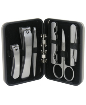 Status Men's 7 Piece Manicure Set In Gray