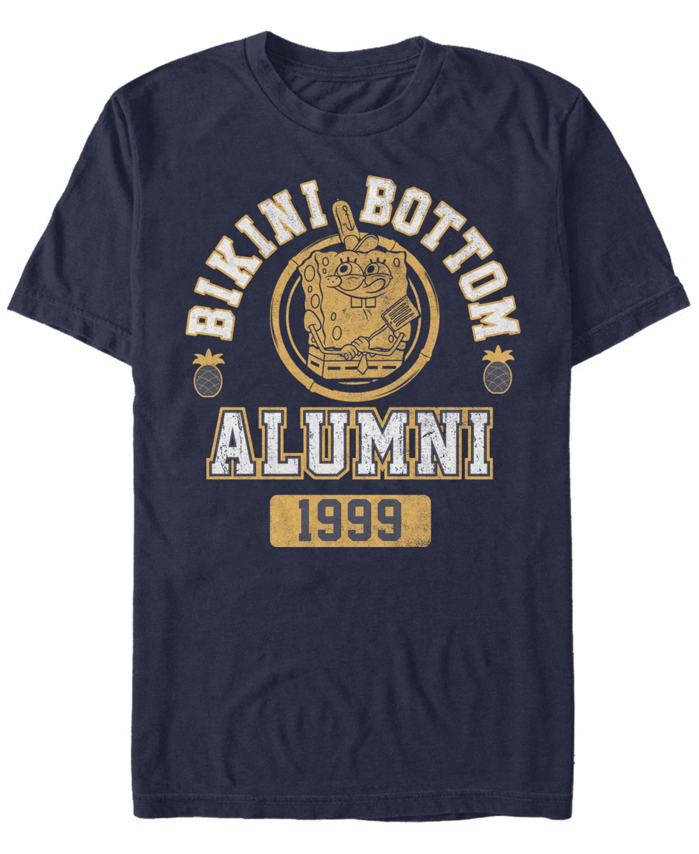 Мужская футболка Fifth Sun Bikini Bottom Alumni Short Sleeve Crew, цвет: Тёмно-синий — фото 1