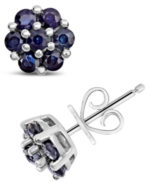 image of Sapphire (1-1/4 ct. t.w.) Stud Earrings in Sterling Silver