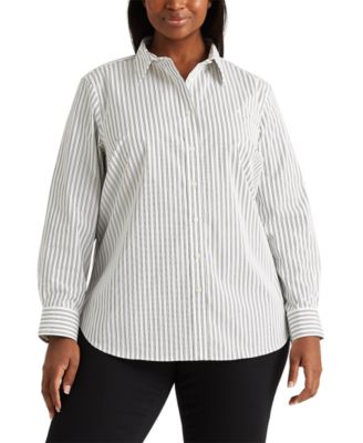 ralph lauren plus size button down shirts