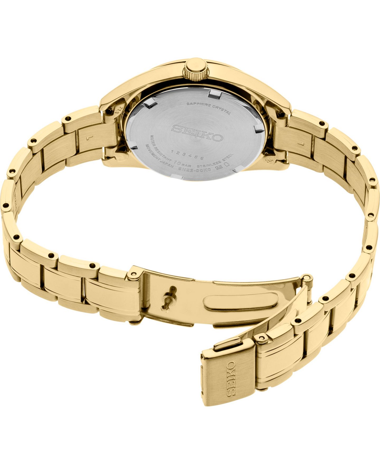 Женские часы Seiko Essentials Gold-Tone Stainless Steel Bracelet Watch 29.8mm — фото 4