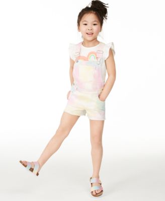 Epic Threads Little Girls Rainbow Tie-Dye&nbsp;Shortall...