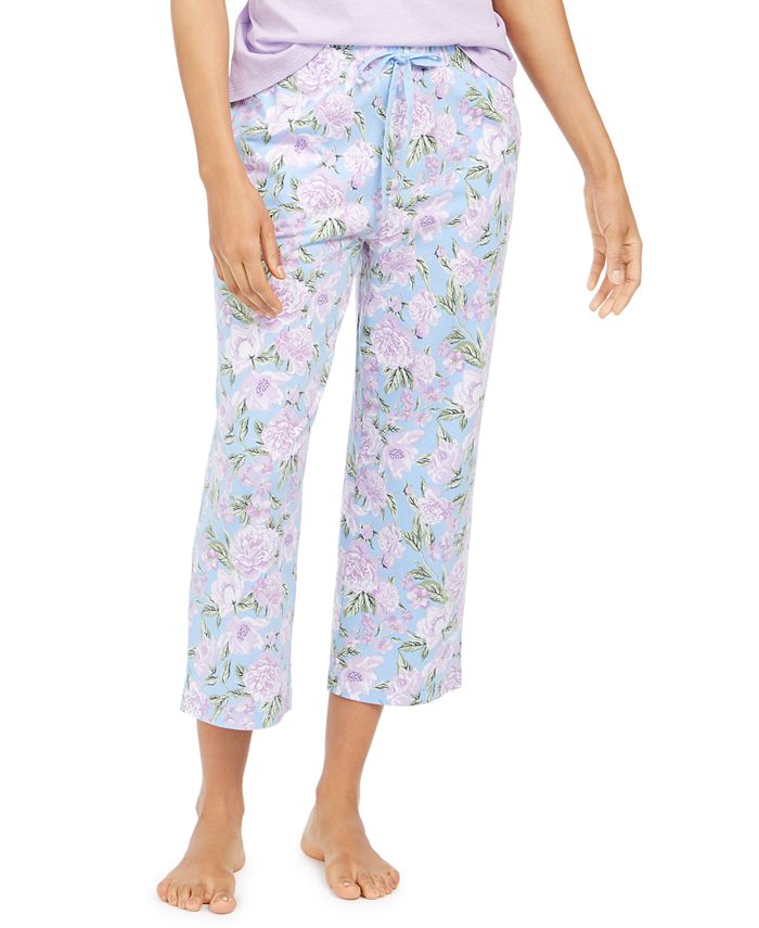 Charter Club Cotton Printed Cropped Pajama Pants, Created for Macy's -  Macy's