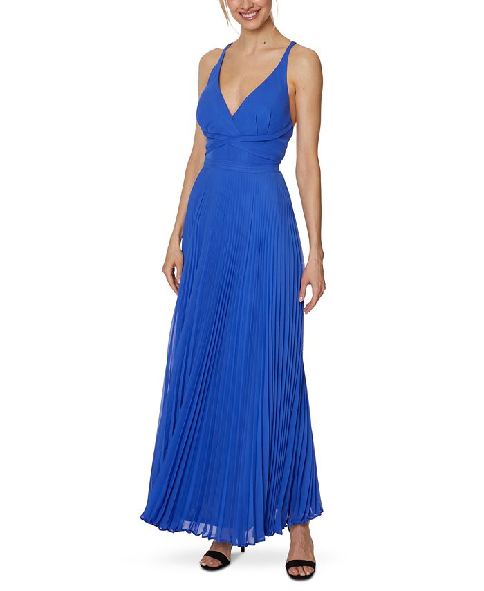 Laundry by Shelli Segal Pleated Chiffon Gown - Macy's