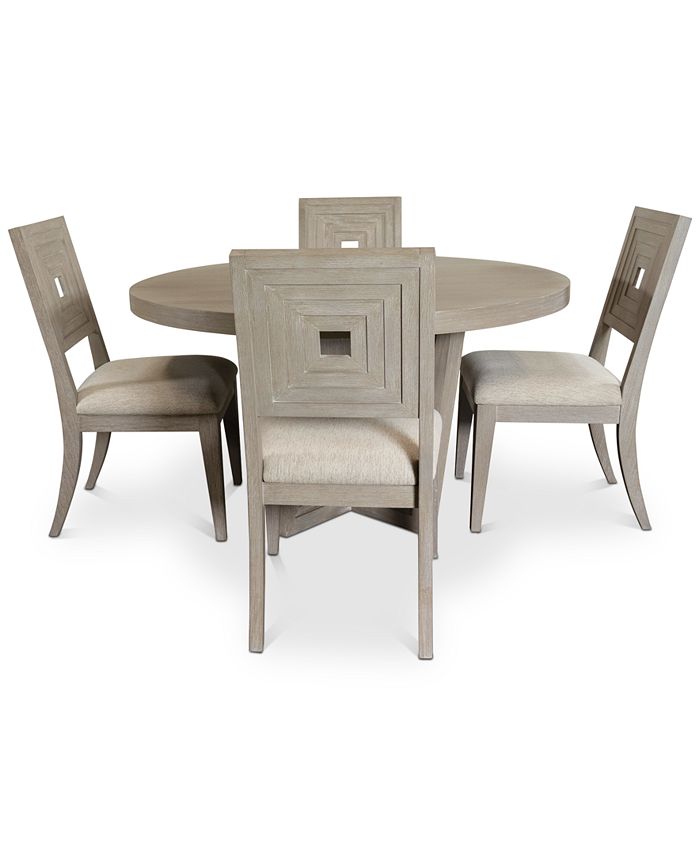 Furniture - Modern Coastal Dining , 5-Pc Set (Table & 4 Side Chairs)