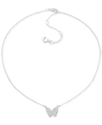 DKNY - Pav&eacute; Butterfly Pendant Necklace, 16" + 3" extender