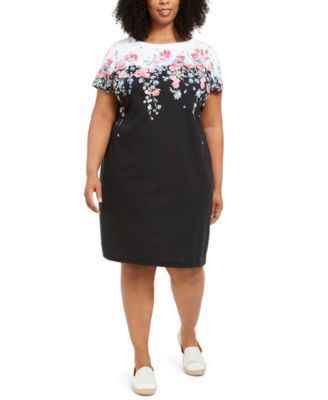 Karen Scott Plus Size Floral Print Knit Dress Created for Macy s Macy s