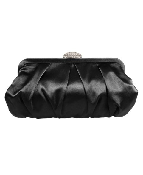 Женский клатч Nina Classic Satin Clutch, цвет: Чёрный