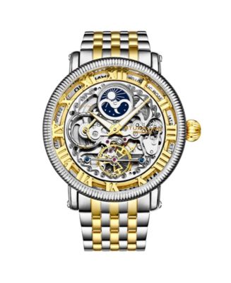 Stuhrling Men's Gold - Silver Tone Stainless Steel Bracelet Watch 49mm ...