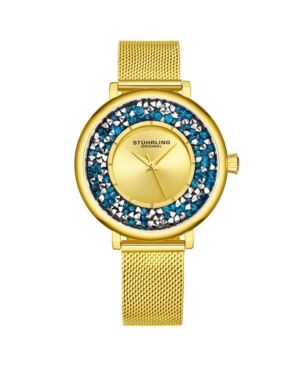 image of Stuhrling Women-s Gold Tone Stainless Steel Bracelet Watch 38mm