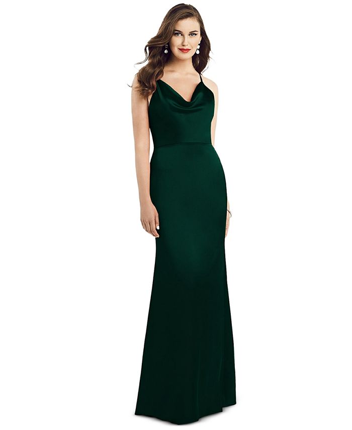 Dessy Collection Cowlneck Sleeveless Maxi Dress - Macy's
