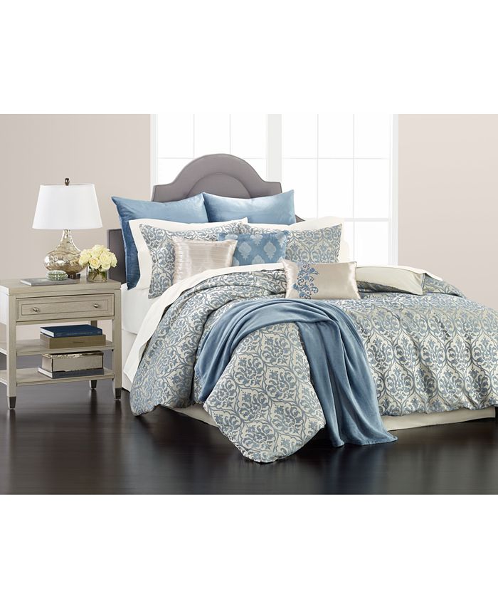 Martha Stewart Collection CLOSEOUT! Pucker Damask 14Pc. Queen