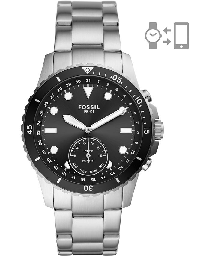 Fossil Men s FB 01 Stainless Steel Bracelet Hybrid Smart Watch
