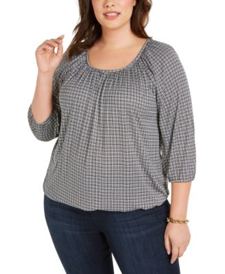 michael kors plus size tops macy's