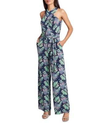 tahari floral jumpsuit